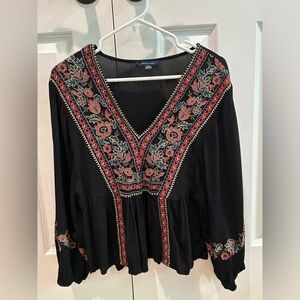 American Eagle Embroidered Top